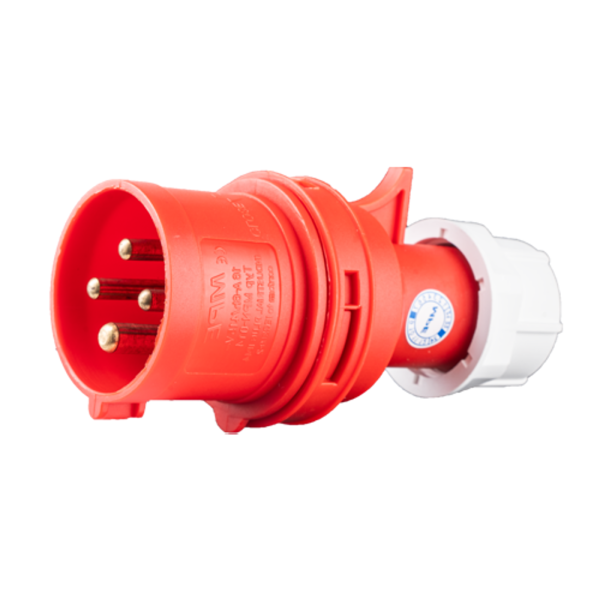 Phích cắm loại di động có kẹp giữ dây 4 cực, 16A, IP44 mã MPN-014 MPN-014 MPE