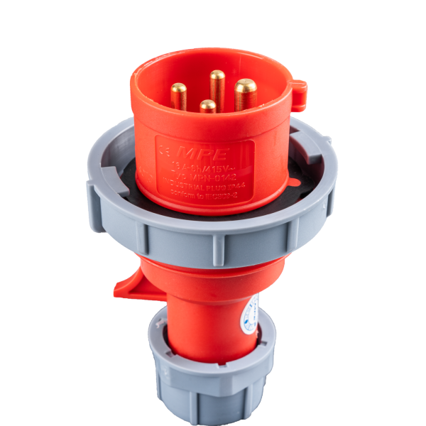 Phích cắm loại di động có kẹp giữ dây 4 cực, 16A, IP67 mã MPN-0142 MPN-0142 MPE