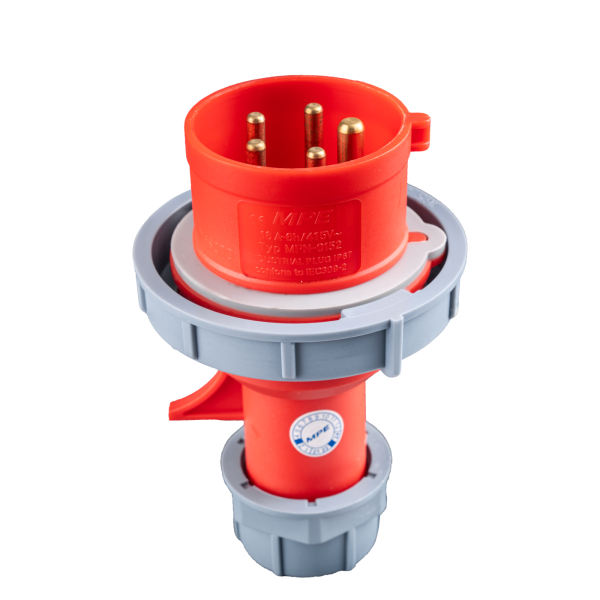 Phích cắm loại di động có kẹp giữ dây 5 cực, 16A, IP67 mã MPN-0152 MPN-0152 MPE