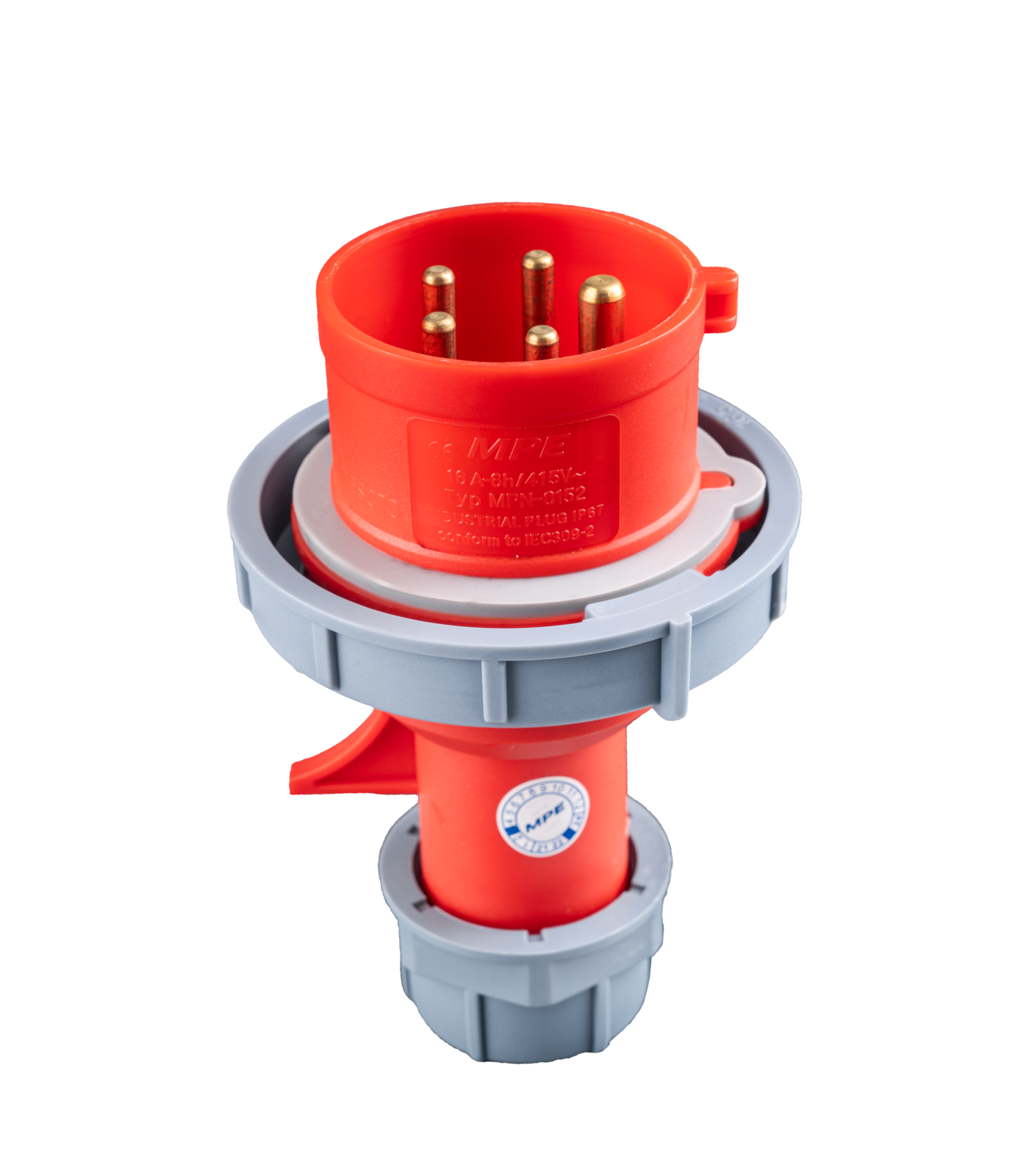 MPN-0152-0-78 Phích cắm loại di động có kẹp giữ dây 5 cực, 16A, IP67 mã MPN-0152 MPN-0152 MPE