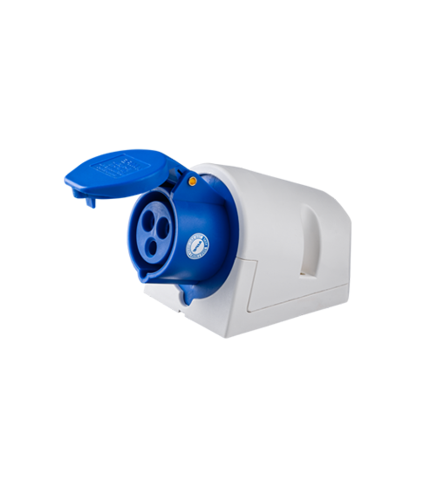 Ổ cắm cố định bắt trên tường 3 cực, 16A, IP44 mã MPN-113 MPN-113 MPE