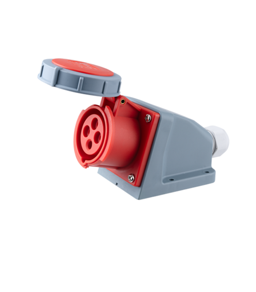 Ổ cắm cố định bắt trên tường 4 cực, 16A, IP67 mã MPN-1142 MPN-1142 MPE