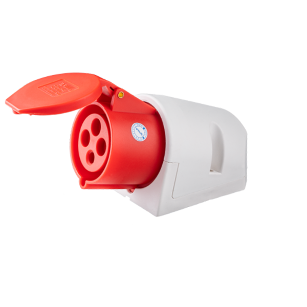 Ổ cắm cố định bắt trên tường 4 cực, 32A, IP44 mã MPN-124 MPN-124 MPE