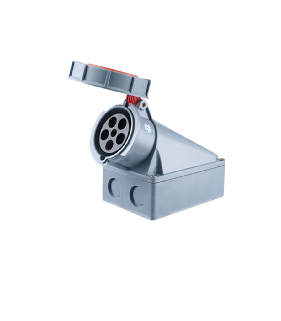 Ổ cắm cố định bắt trên tường 5 cực, 63A, IP67 mã MPN-1352 MPN-1352 MPE