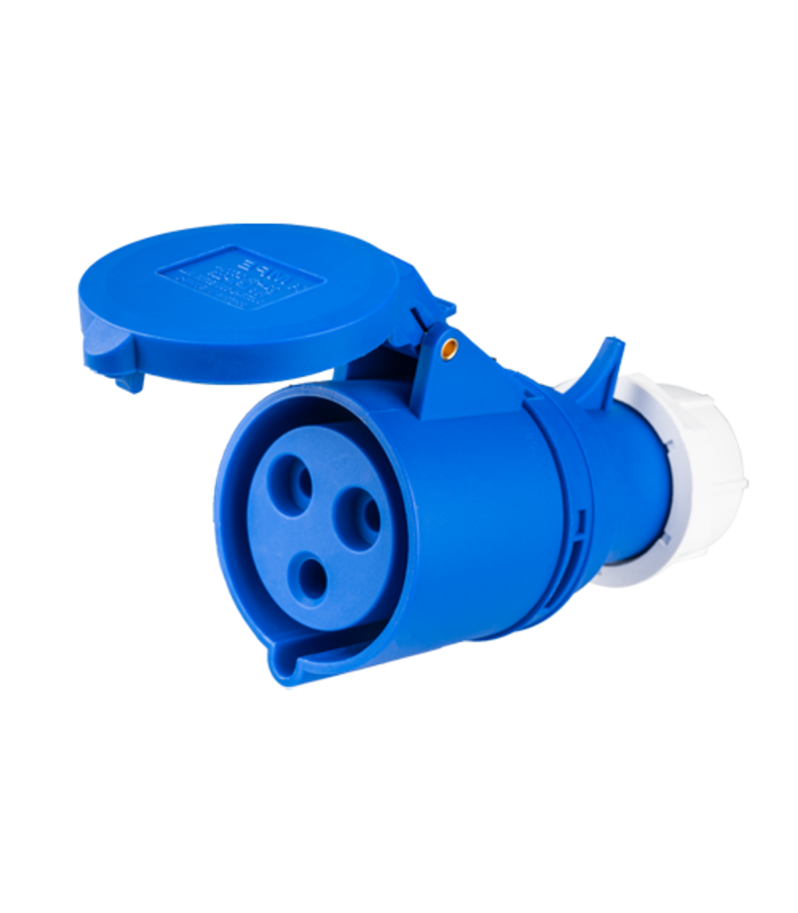 Ổ cắm di động có kẹp giữ dây 3 cực, 32A, IP44 mã MPN-223 MPN-223 MPE