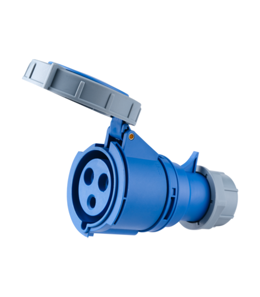 Ổ cắm di động có kẹp giữ dây 3 cực, 32A, IP67 mã MPN-2232 MPN-2232 MPE