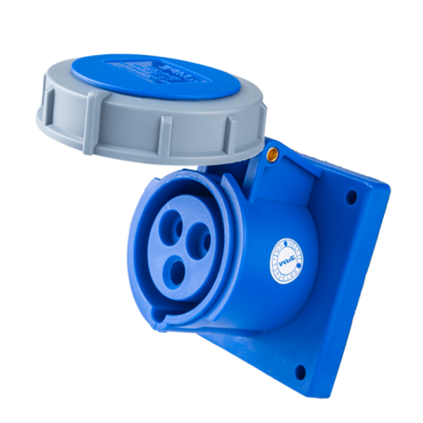 Ổ cắm loại cố định bắt trên bảng điện 3 cực, 16A, IP67 mã MPN-3132 MPN-3132 MPE
