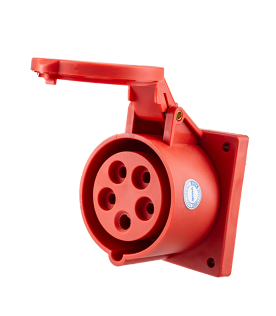 Ổ cắm loại cố định bắt trên bảng điện 5 cực, 16A, IP44 mã MPN-315 MPN-315 MPE