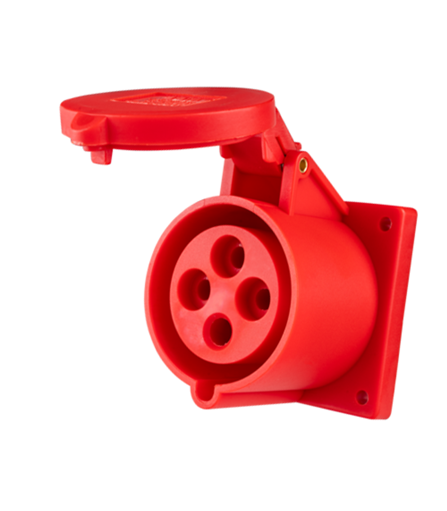 Ổ cắm loại cố định bắt trên bảng điện 4 cực, 32A, IP44 mã MPN-324 MPN-324 MPE