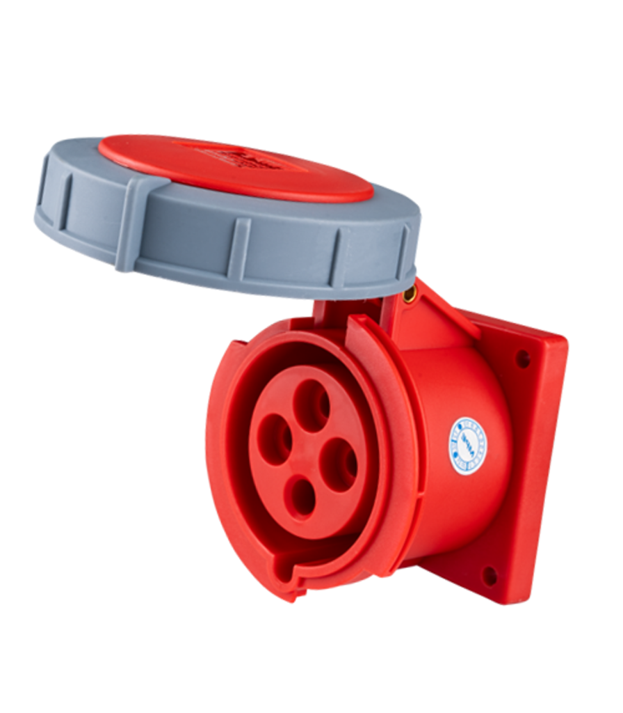 Ổ cắm loại cố định bắt trên bảng điện 4 cực, 32A, IP67 mã MPN-3242 MPN-3242 MPE