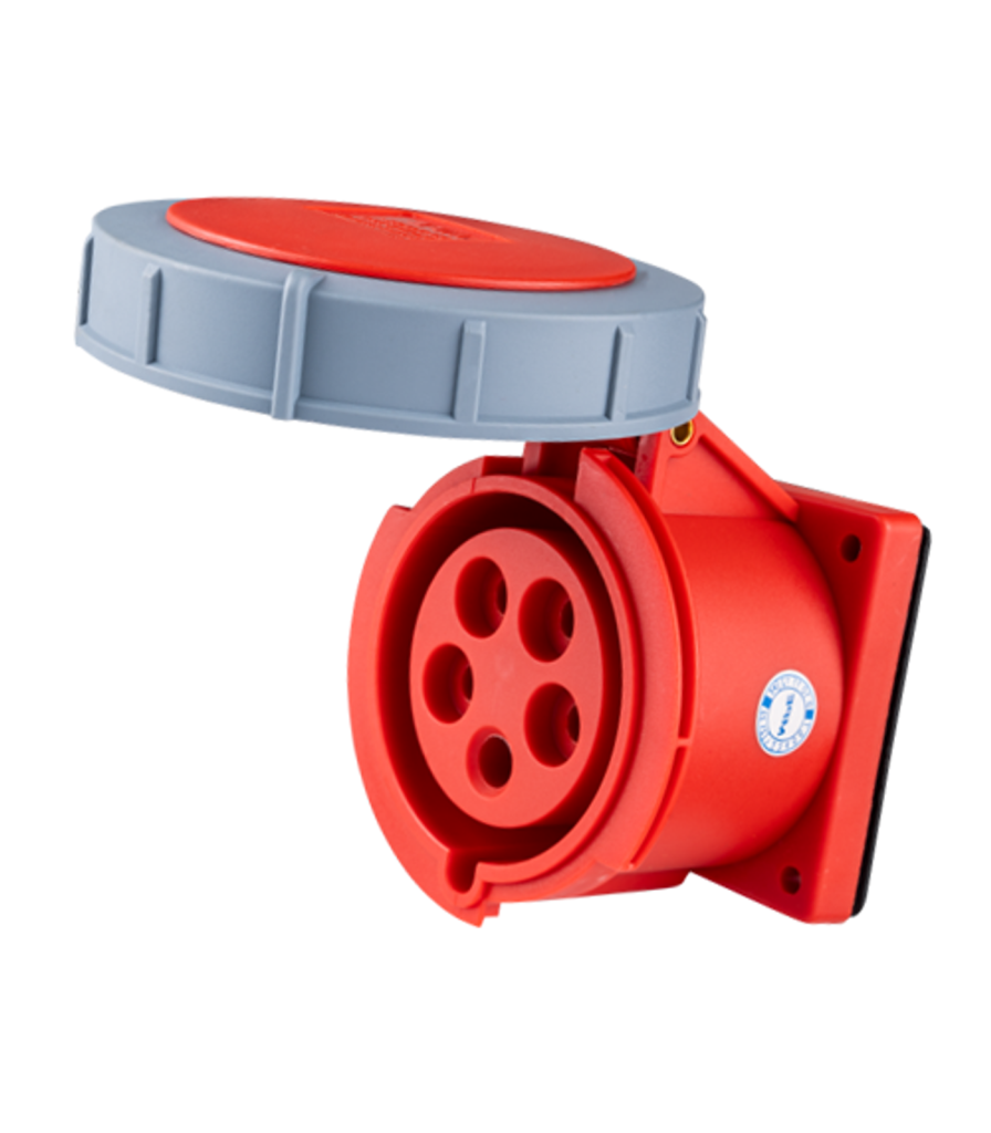 Ổ cắm loại cố định bắt trên bảng điện 5 cực, 32A, IP67 mã MPN-3252 MPN-3252 MPE