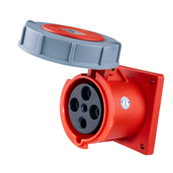 Ổ cắm loại cố định bắt trên bảng điện 4 cực, 63A, IP67 mã MPN-3342 MPN-3342 MPE