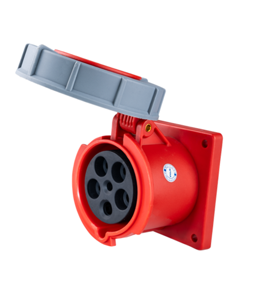 Ổ cắm loại cố định bắt trên bảng điện 5 cực, 63A, IP67 mã MPN-3352 MPN-3352 MPE