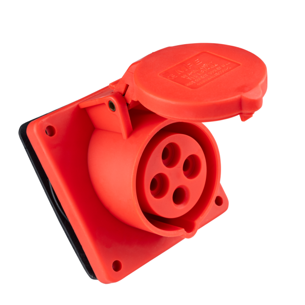 Ổ cắm loại cố định bắt trên bảng điện xéo 4 cực, 16A, IP44 mã MPN-414 MPN-414 MPE