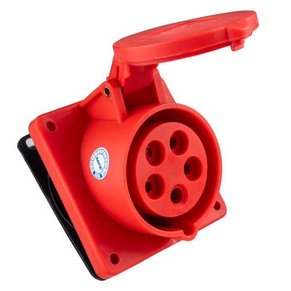 Ổ cắm loại cố định bắt trên bảng điện xéo 5 cực, 16A, IP44 mã MPN-415 MPN-415 MPE