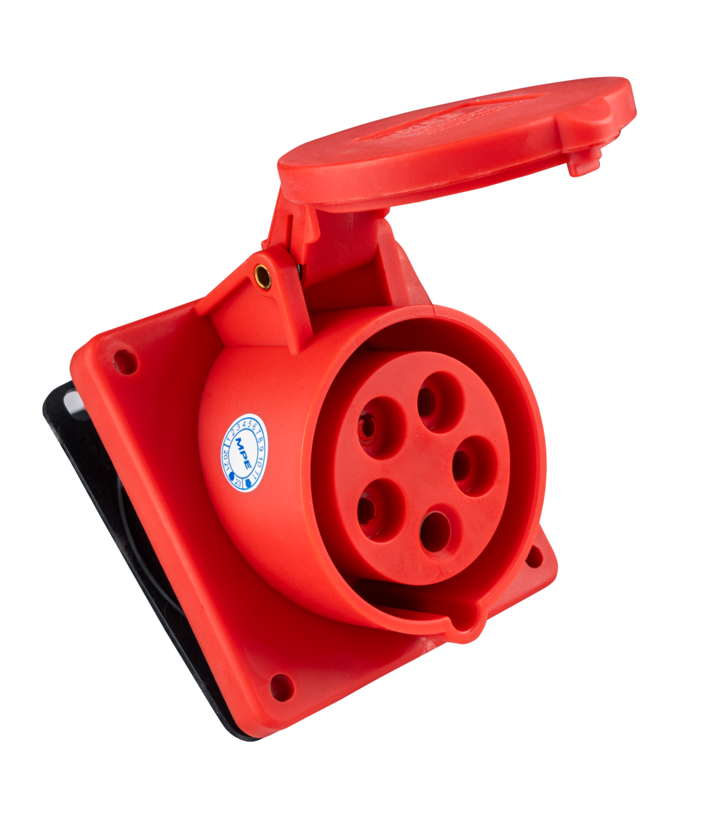 MPN-415-0-78 Ổ cắm loại cố định bắt trên bảng điện xéo 5 cực, 16A, IP44 mã MPN-415 MPN-415 MPE