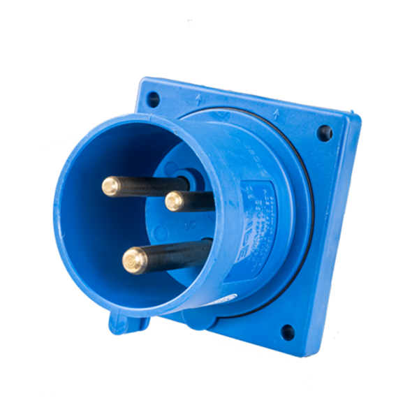 Phích cắm loại di động có kẹp giữ dây 3 cực, 32A, IP44 mã MPN-623 MPN-623 MPE