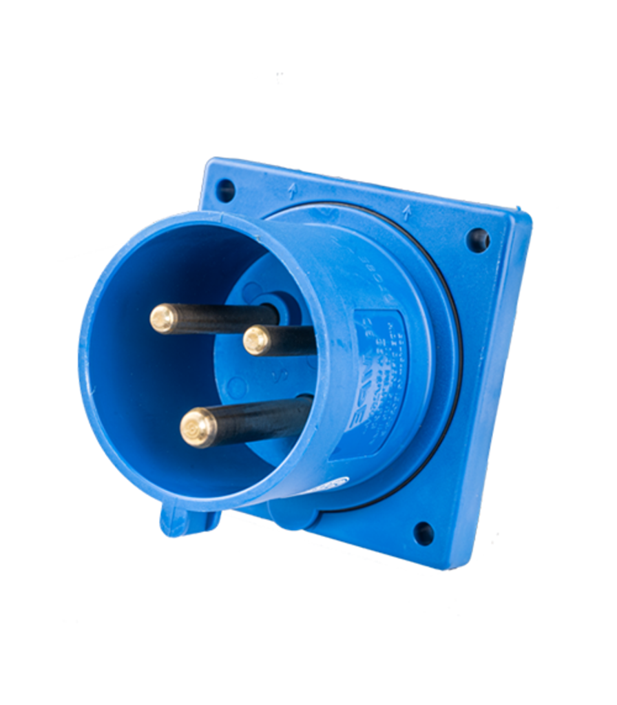 Phích cắm loại di động có kẹp giữ dây 3 cực, 32A, IP44 mã MPN-623 MPN-623 MPE