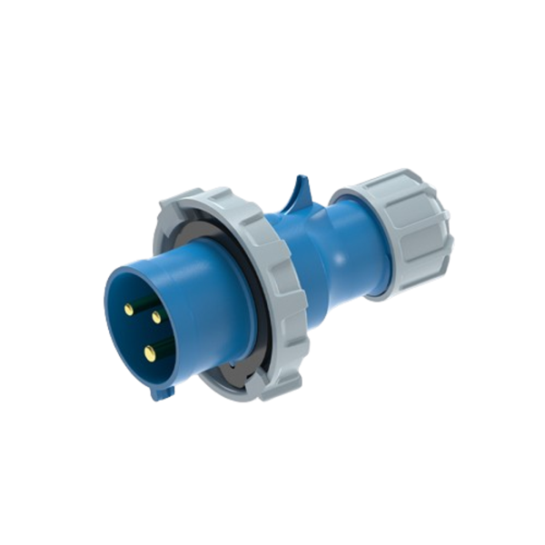 Phích cắm loại di động có kẹp giữ dây 3 cực, 32A, IP67 mã MPN2-0232 MPN2-0232 MPE