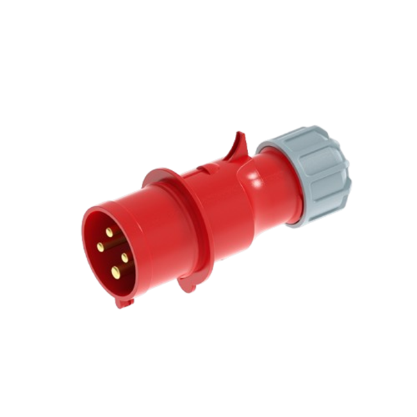 Phích cắm loại di động có kẹp giữ dây 4 cực, 32A, IP44 mã MPN2-024 MPN2-024 MPE