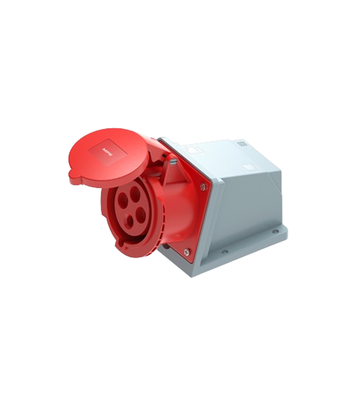 MPN2-124-0-78 Ổ cắm cố định bắt trên tường 4 cực, 32A, IP44 mã MPN2-124 MPN2-124 MPE