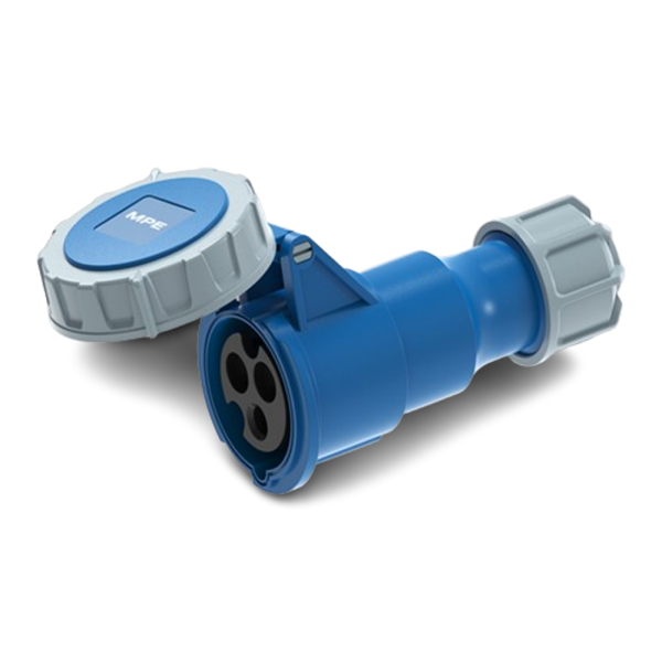 Ổ cắm di động có kẹp giữ dây 3 cực, 16A, IP67 mã MPN2-2132 MPN2-2132 MPE