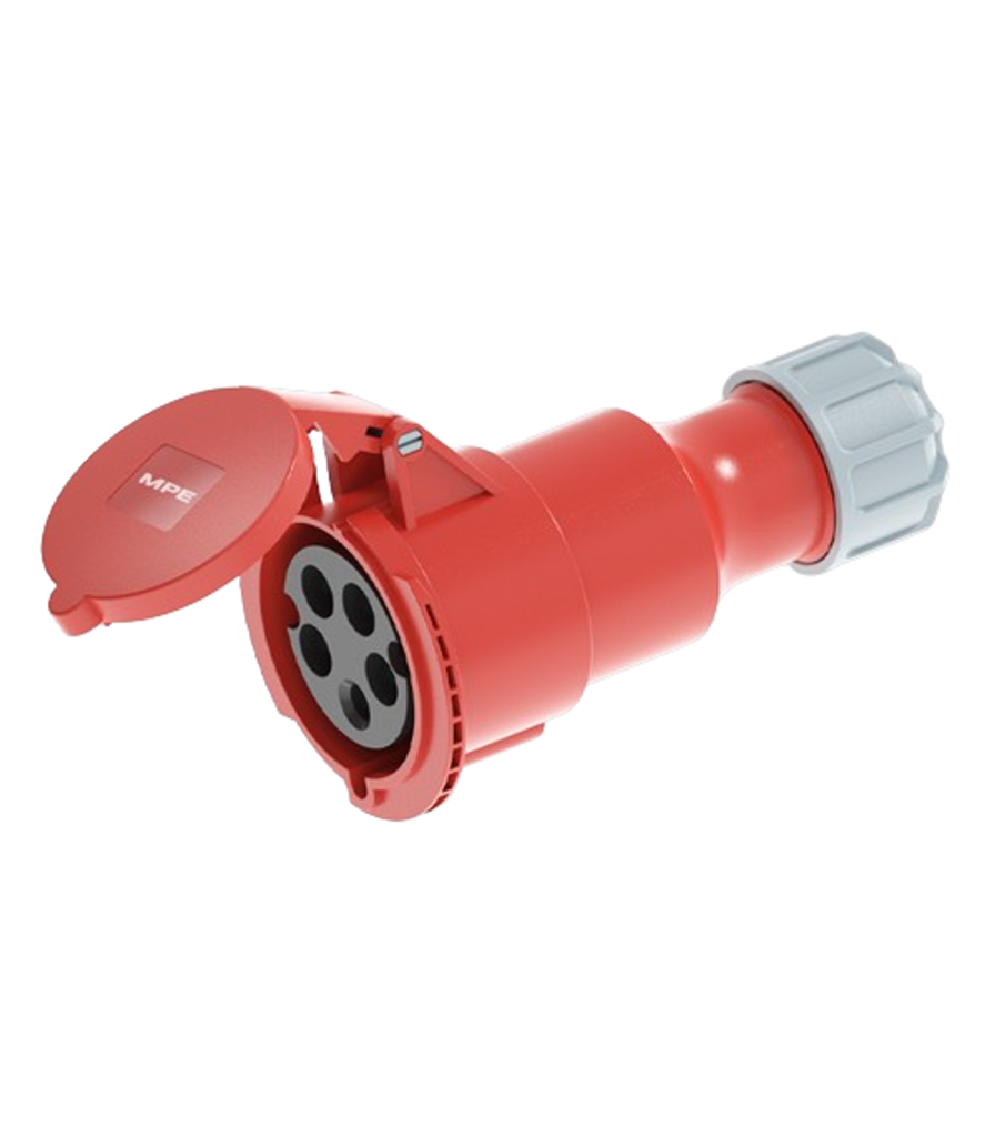 Ổ cắm di động có kẹp giữ dây 5 cực, 16A, IP44 mã MPN2-215 MPN2-215 MPE
