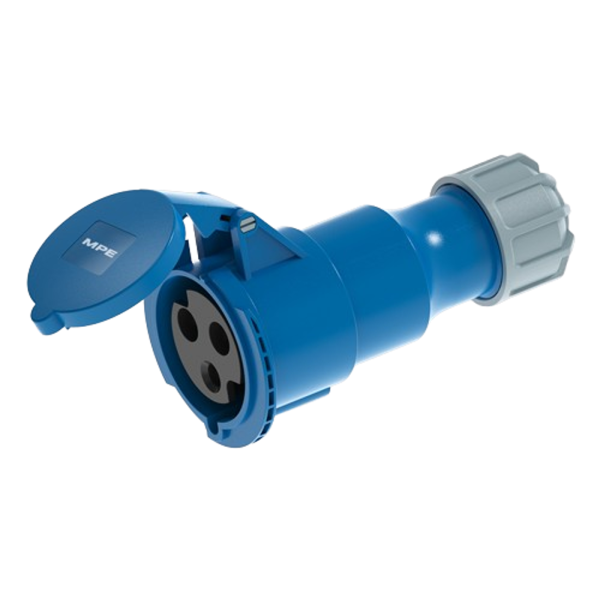 Ổ cắm di động có kẹp giữ dây 3 cực, 32A, IP44 mã MPN2-223 MPN2-223 MPE