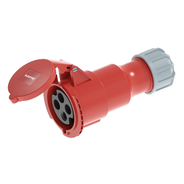 Ổ cắm di động có kẹp giữ dây 4 cực, 32A, IP44 mã MPN2-224 MPN2-224 MPE