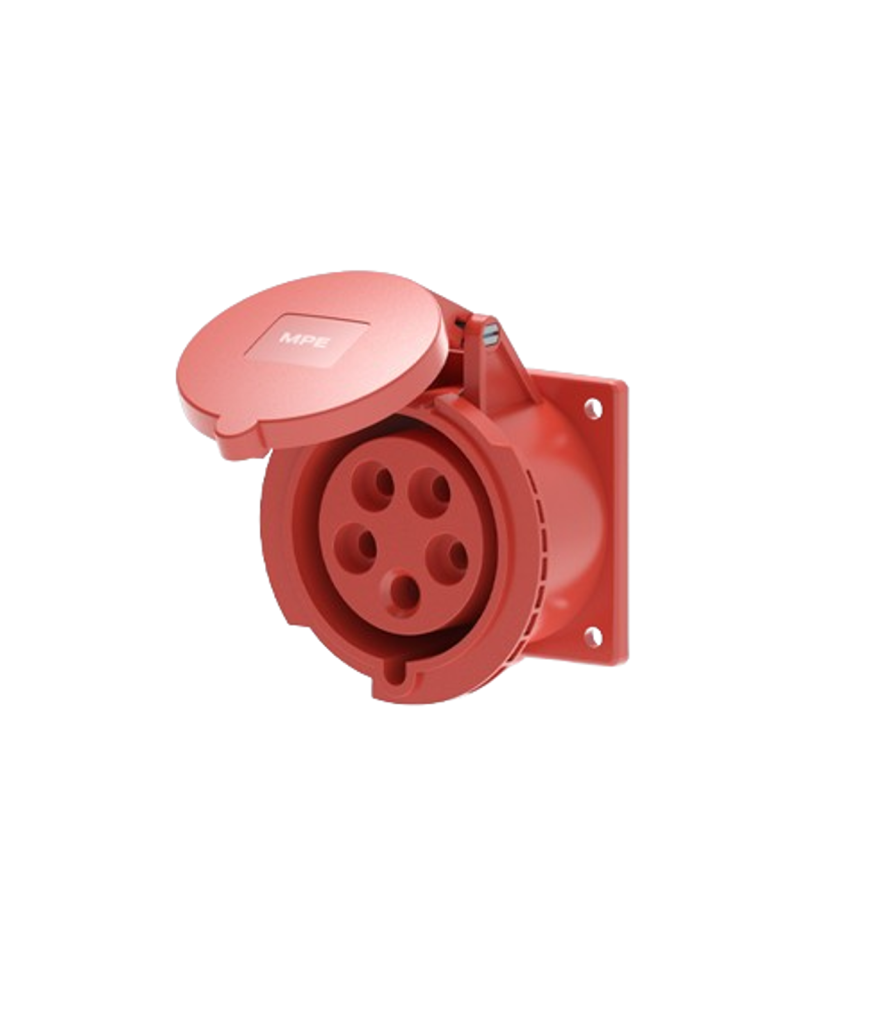Ổ cắm loại cố định bắt trên bảng điện 5 cực, 32A, IP44 mã MPN2-325 MPN2-325 MPE