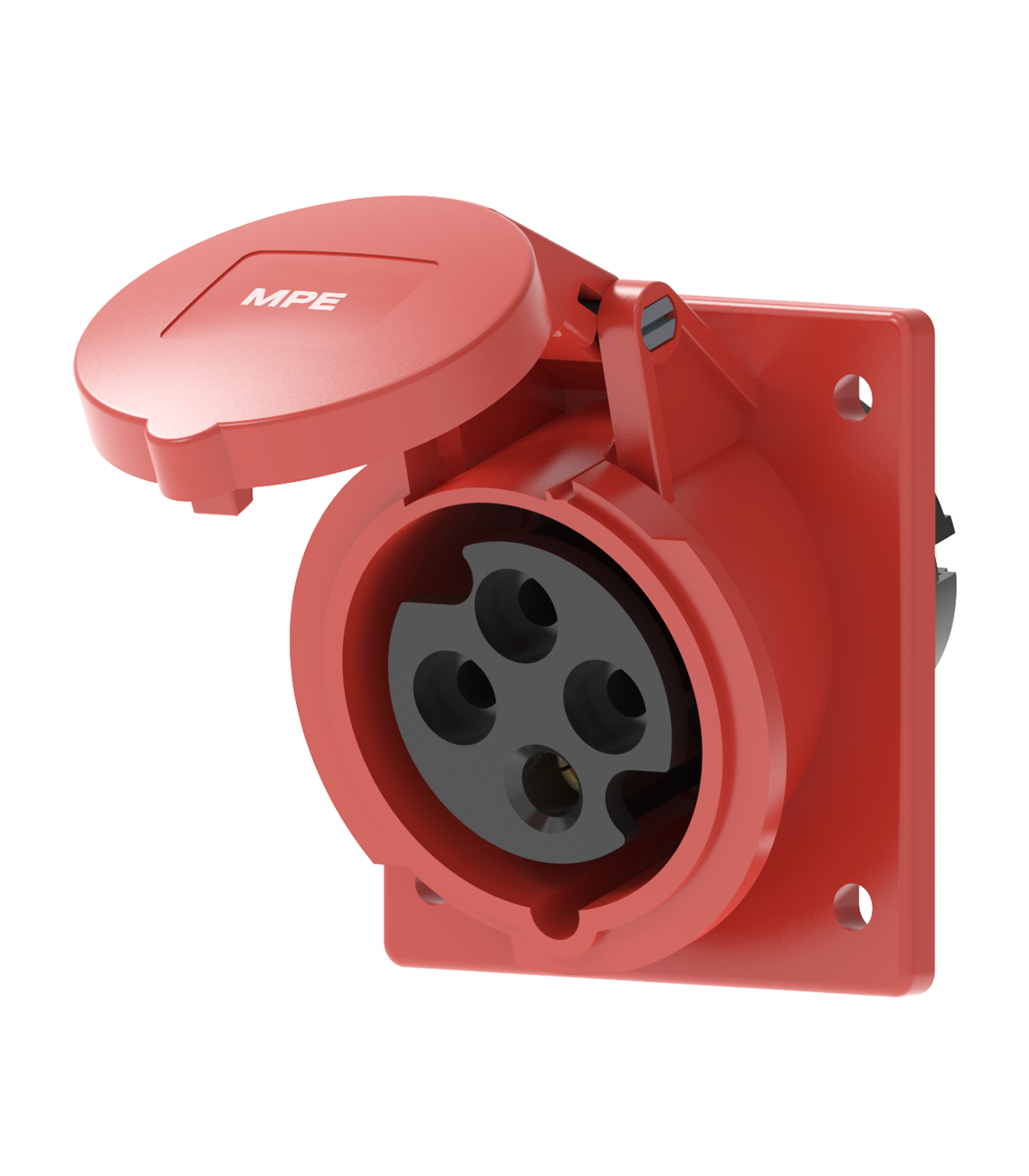 MPN2-414-0-78 Ổ cắm loại cố định bắt trên bảng điện xéo 4 cực, 16A, IP44 mã MPN2-414 MPN2-414 MPE