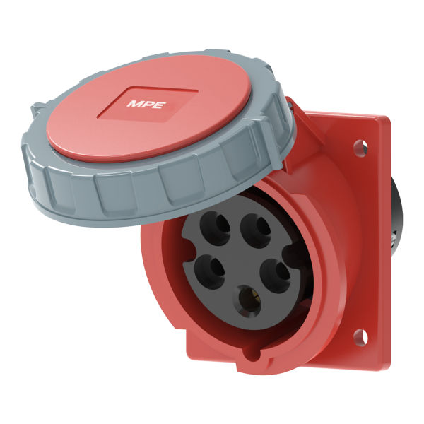 Ổ cắm loại cố định bắt trên bảng điện xéo 5 cực, 16A, IP67 mã MPN2-4152 MPN2-4152 MPE