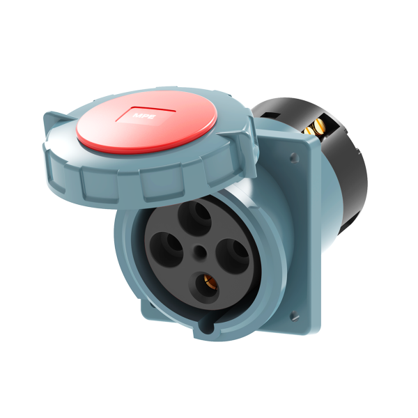 Ổ cắm loại cố định bắt trên bảng điện xéo 4 cực, 125A, IP67 mã MPN2-4442 MPN2-4442 MPE
