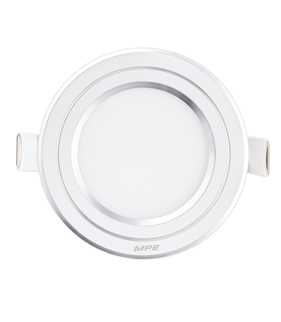 LED Panel âm trần nhôm viền bạc mặt tròn 7W - 3 chế độ màu RPL-7/3C/S RPL-7/3C/S MPE