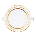 LED Panel âm trần nhôm viền vàng mặt tròn 9W - 3 chế độ màu RPL-9/3C/G RPL-9/3C/G MPE