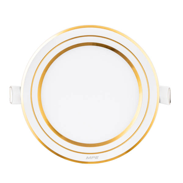 LED Panel âm trần nhôm viền vàng mặt tròn 9W - 3 chế độ màu RPL-9/3C/G RPL-9/3C/G MPE