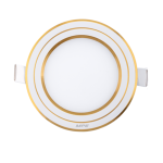 LED Panel âm trần nhôm viền vàng mặt tròn 9W phi nhỏ ánh sáng trắng RPL-9ST/G RPL-9ST/G MPE