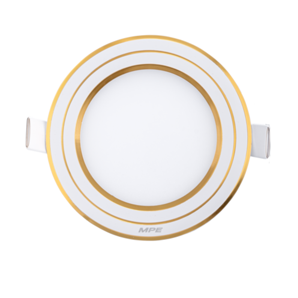 LED Panel âm trần nhôm viền vàng mặt tròn 9W phi nhỏ ánh sáng trắng RPL-9ST/G RPL-9ST/G MPE