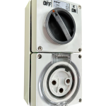 Ổ cắm kết hợp công tắc 3 cực IP66, 32A, 250V mã S-332 S-332 MPE