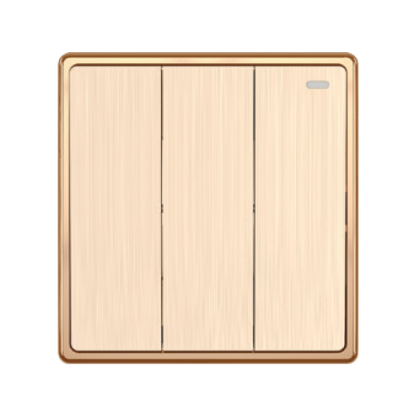 Mặt 3 công tắc 1 chiều 16A - 250V KT86x89mm mã S703 S703 MPE