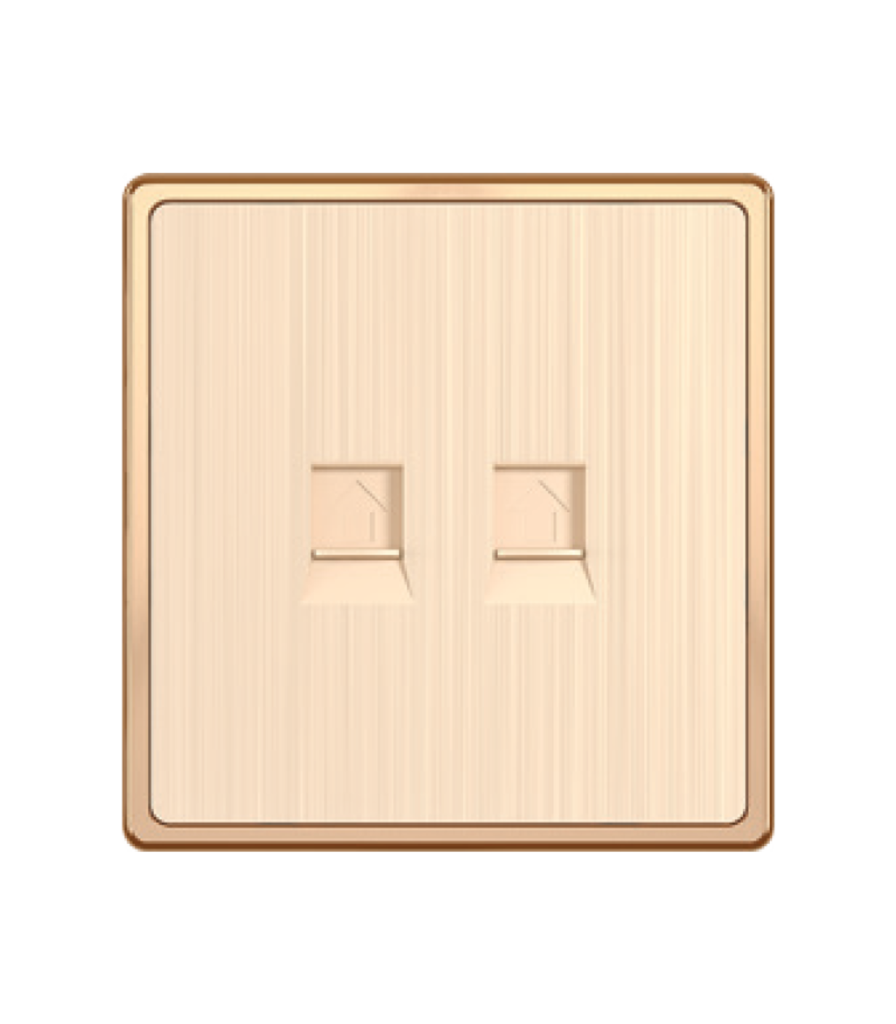 Mặt 2 ổ cắm điện thoại KT86x89mm mã S7TEL/2 S7TEL/2 MPE