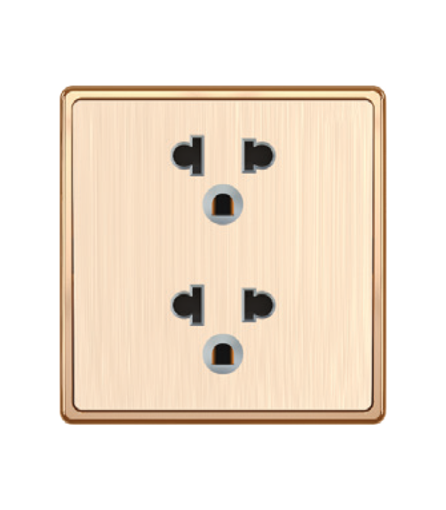 Mặt 2 ổ cắm 3 chấu KT86x89mm mã S7UES2 S7UES2 MPE