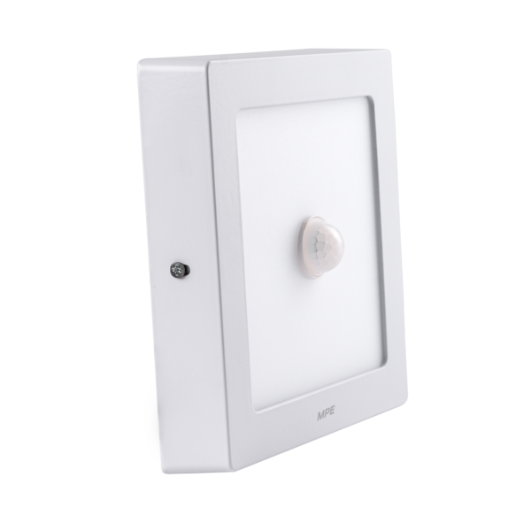 LED Panel ốp nổi nhôm, mặt vuông, cảm biến chuyển động 12W ánh sáng trắng SSPL-12T/MS SSPL-12T/MS MPE