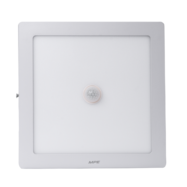 LED Panel ốp nổi nhôm, mặt vuông, cảm biến chuyển động 18W ánh sáng trắng SSPL-18T/MS SSPL-18T/MS MPE