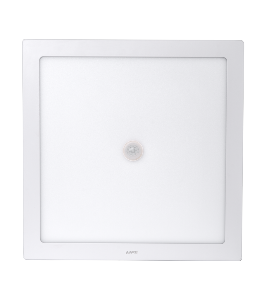 LED Panel ốp nổi nhôm, mặt vuông, cảm biến chuyển động 24W ánh sáng trắng SSPL-24T/MS SSPL-24T/MS MPE