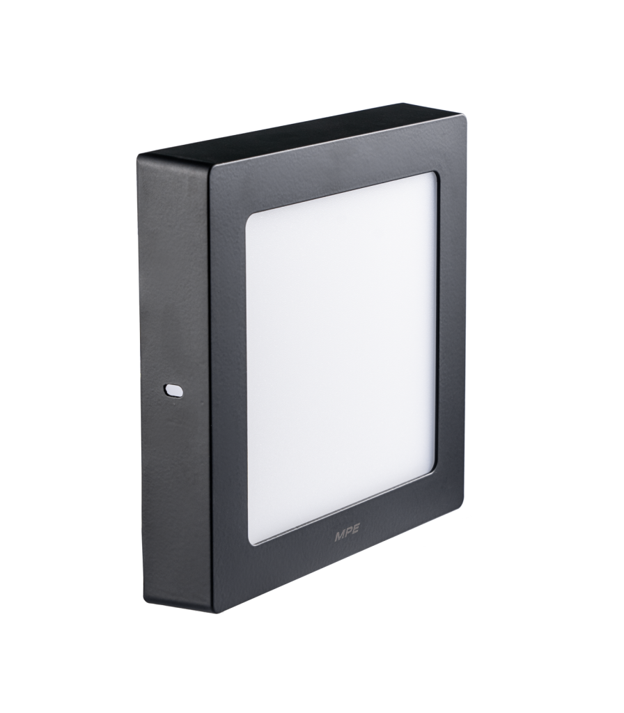 LED Panel ốp nổi nhựa đen, mặt vuông 18W ánh sáng vàng SSPLB2-18V SSPLB2-18V MPE