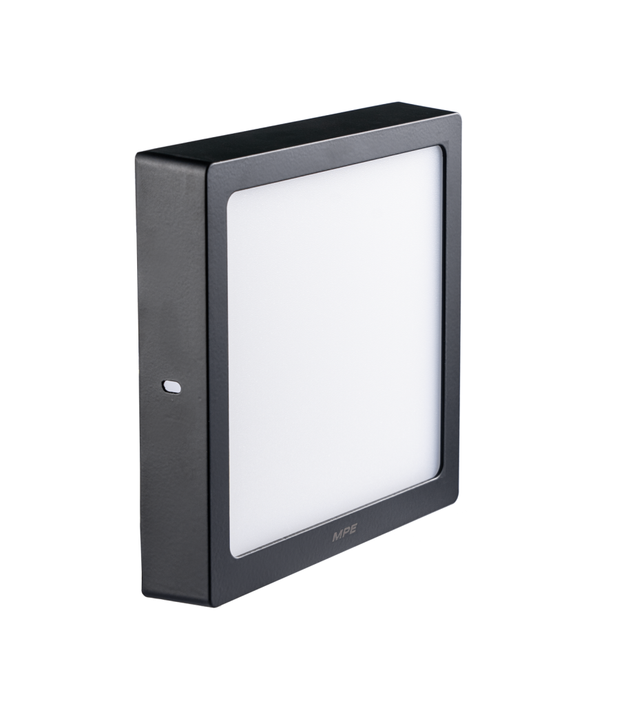 LED Panel ốp nổi nhựa đen, mặt vuông 24W ánh sáng vàng SSPLB2-24V SSPLB2-24V MPE