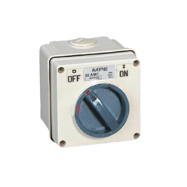 Cầu dao chống thấm nước IP66, 3 cực, 32A, 500V mã SW-332 SW-332 MPE