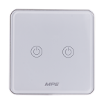 Mặt 2 công tắc hình vuông, điều khiển Zigbee SWV2/ZB SWV2/ZB MPE