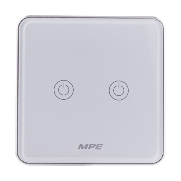 Mặt 2 công tắc hình vuông, điều khiển Zigbee SWV2/ZB SWV2/ZB MPE